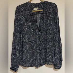 Treasure & Bond Navy and White Blouse